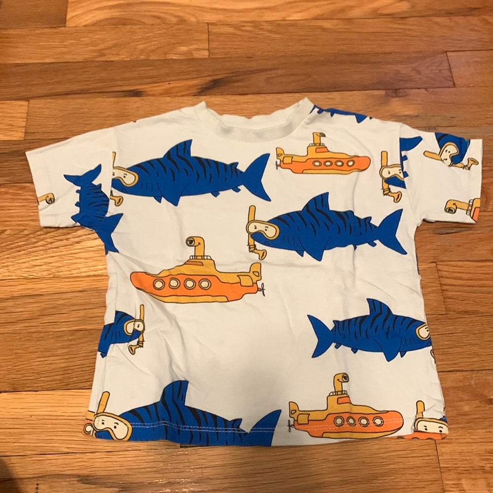 Zara boys fish submarine t shirt, 18-24 months